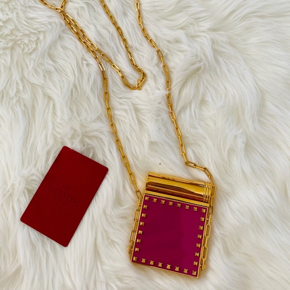 Valentino Minaudiere Mirror Clutch in Fuxia - Picture 10 of 14